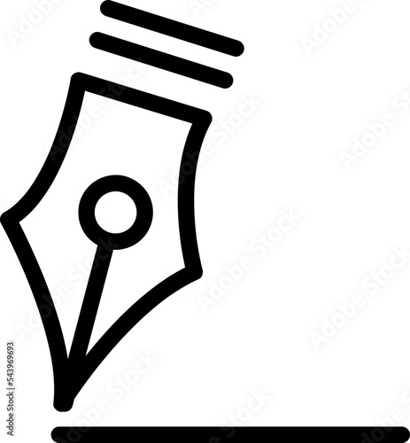 Pen icon vector isolated simple black sign on white background..eps