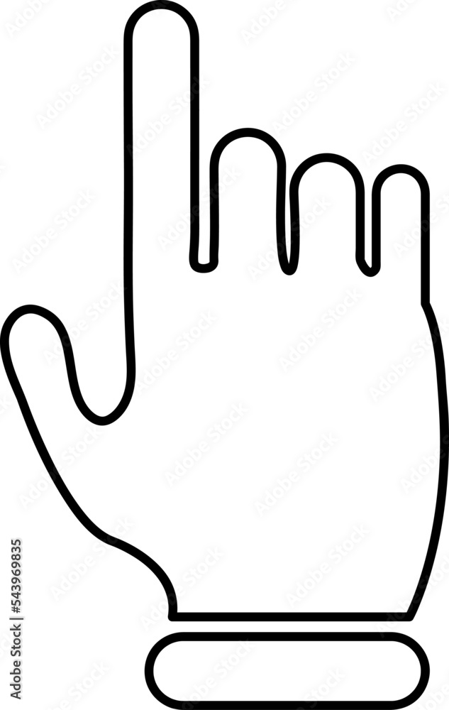 Obraz premium pointer gesture finger icon template on white background..eps
