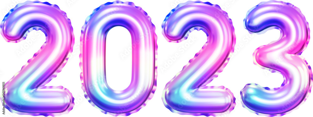 2023 Colorful Foil Balloon Numbers 2023 Colorful Foil Balloon Numbers