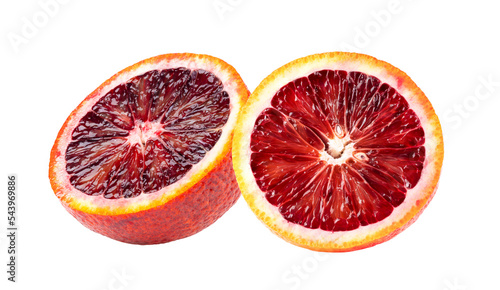 Blood oranges isolated on transparent png photo