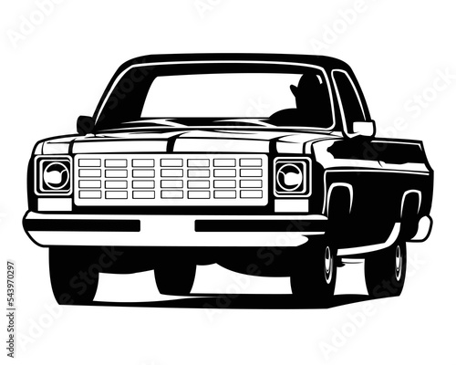 chevy truck logo isolated on white background view from the front. vector illustrations available in best eps 10 for badges, emblems and icons.