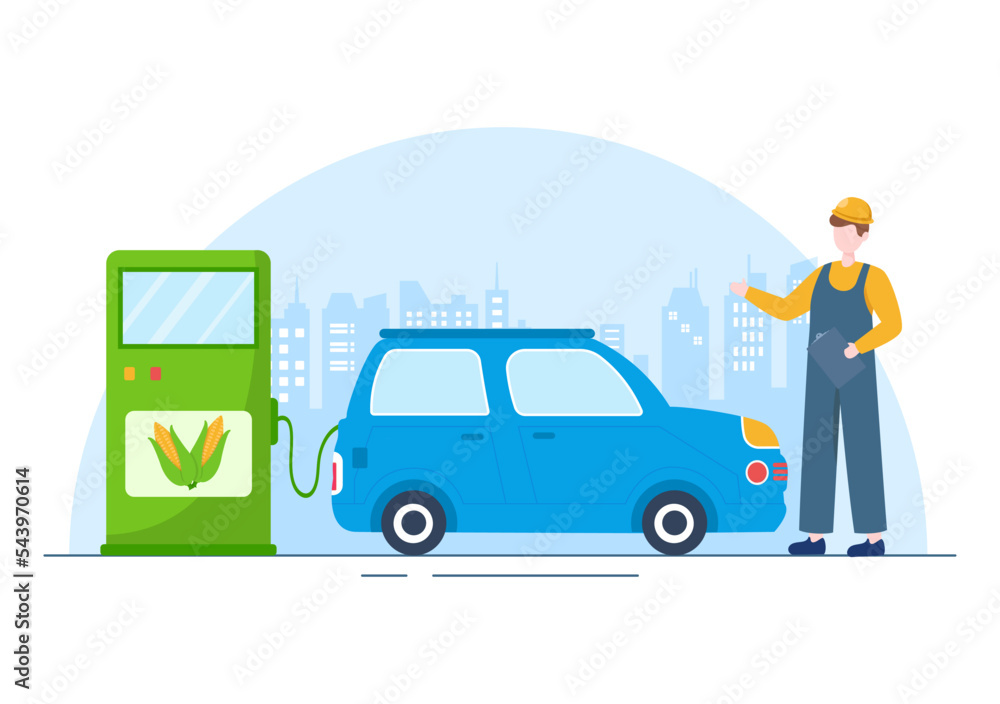 Biofuel Life Cycle of Natural Materials and Plants with Green Barrels or Biogas Production Energy in Flat Cartoon Hand Drawn Templates Illustration Biofuel Life Cycle of Natural Materials and Plants with Green Barrels or Biogas Production Energy in Flat Cartoon Hand Drawn Templates Illustration