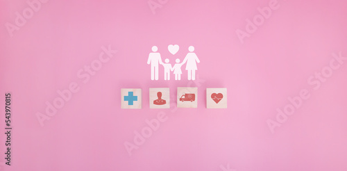 Family with insurance for your health concept.