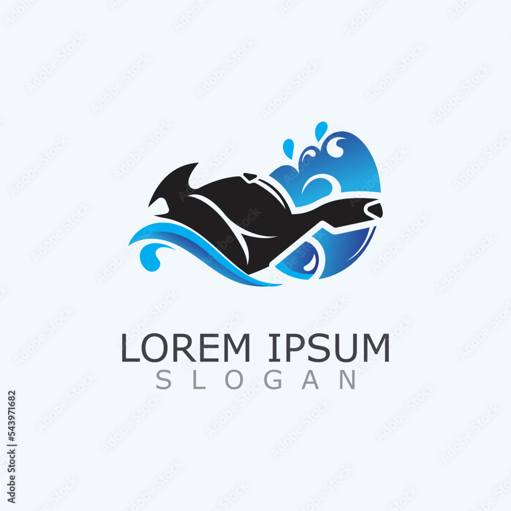Obraz premium Motocycle wash logo design elegant and sporty concept cleaning vector