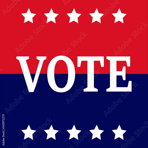 Vote vector illustration. US Election. Midterm Election. Banner Design. Flyer Design. Poster Design. National Event. Vector. Illustration