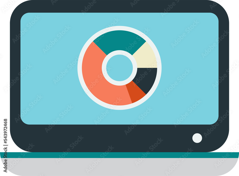 laptop and synchronization illustration in minimal style laptop and synchronization illustration in minimal style