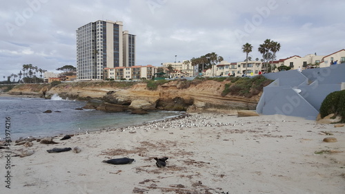 San Diego, California United States. Magnificent view with blue sky and blue sea.