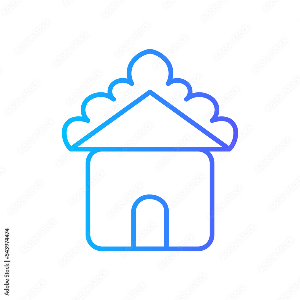 House With Snow On The Roof gradient icon House With Snow On The Roof gradient icon