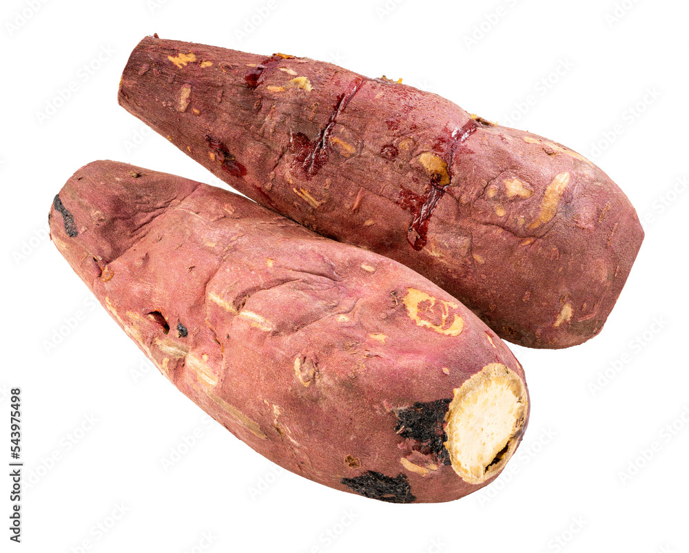 Baked sweet potato isolated on white background, Roasted Sweet Potato on white background PNG File. Baked sweet potato isolated on white background, Roasted Sweet Potato on white background PNG File.