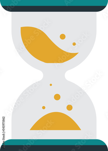 hourglass illustration in minimal style