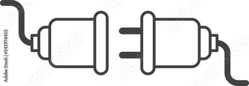 plug and wire illustration in minimal style