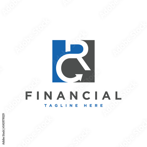 financial business company logo with letter RC