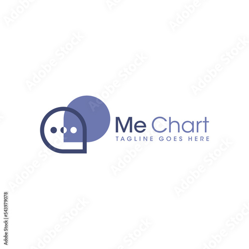 chat technology illustration logo design