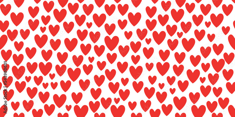 Vector seamless pattern with red hearts. Background, texture for textile, wrapping paper, Valentine's day, greeting card, wedding Vector seamless pattern with red hearts. Background, texture for textile, wrapping paper, Valentine's day, greeting card, wedding