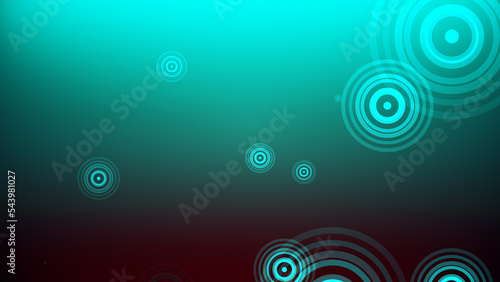 カラフルな背景に円が湧き出る