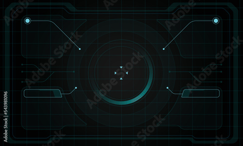 Futuristic hud interface screen design