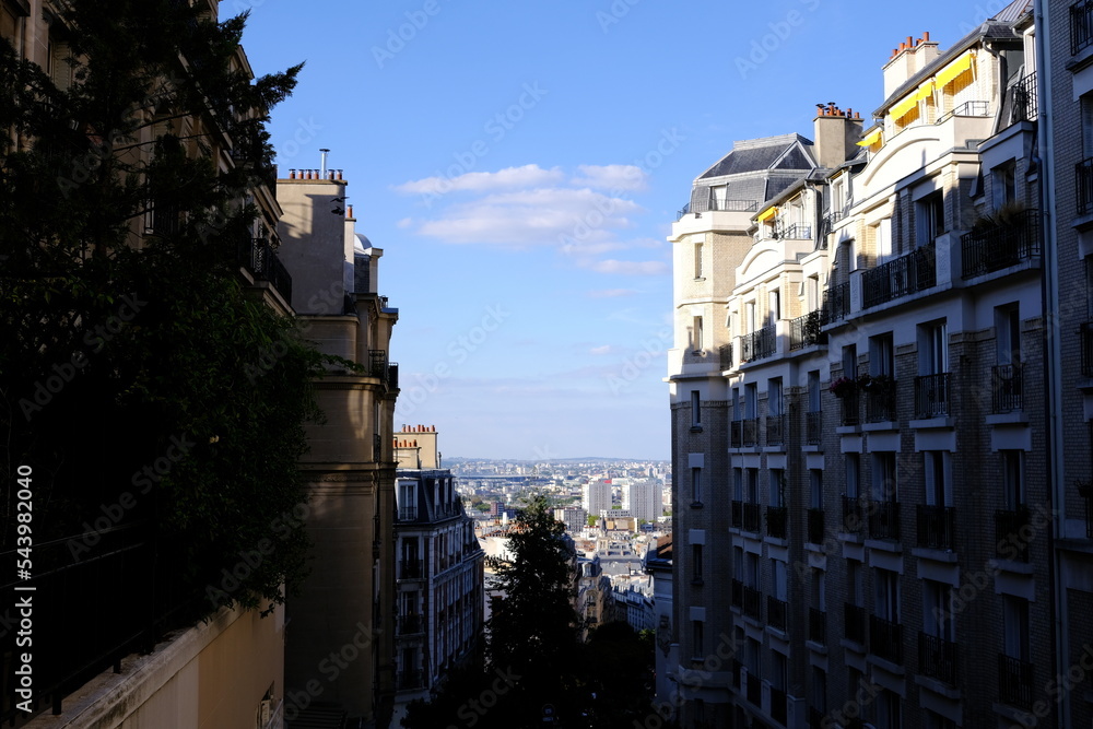 Scenery of Paris from Montmartre where is a Famous Landmark of France