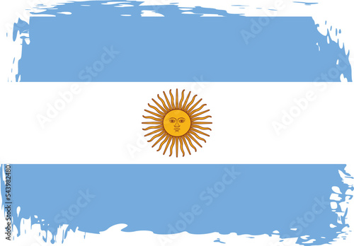 Grunge Argentina flag.flag of Argentina,banner vector illustration. Vector illustration eps10.