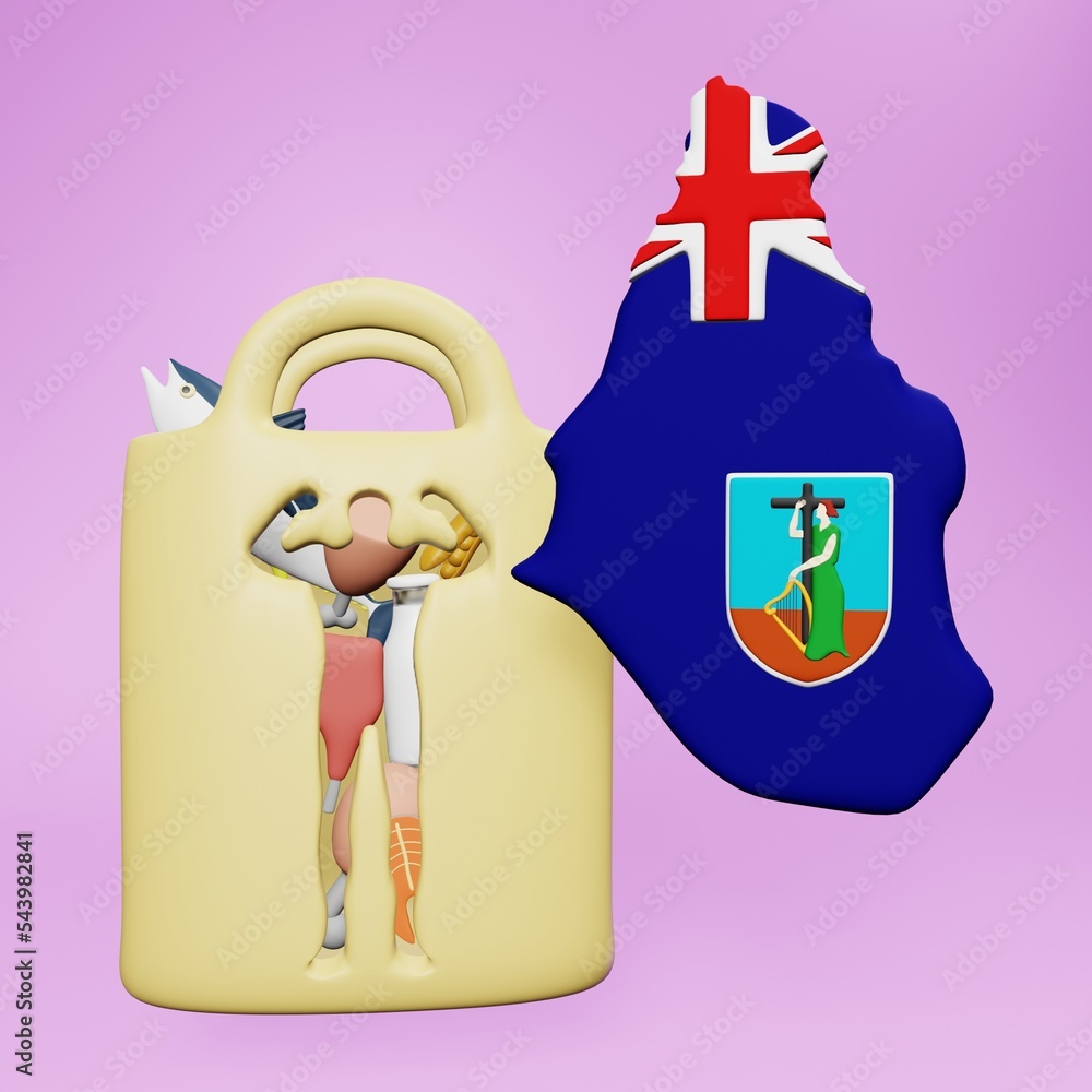 3d rendering of lung health in Montserrat for social media content