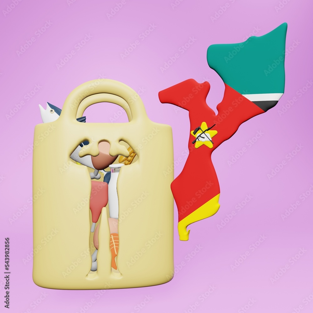 3d rendering of lung health in Mozambique for social media content
