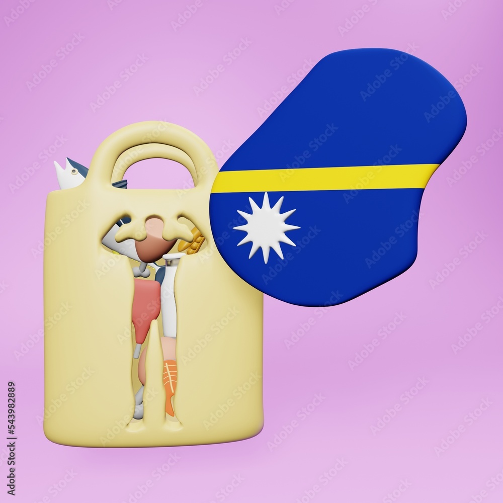 3d rendering of lung health in Nauru for social media content