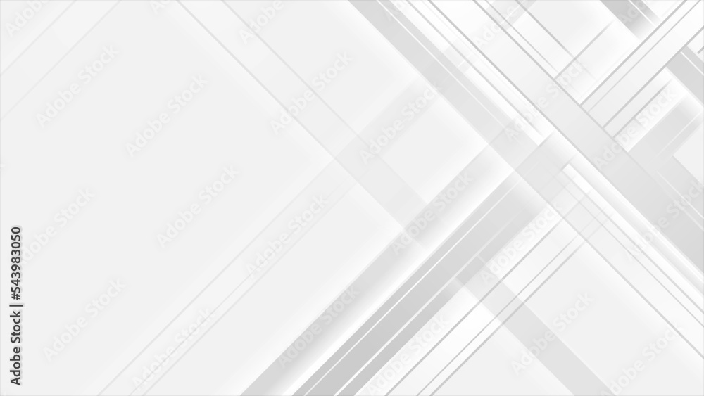 Grey white smooth stripes technology design