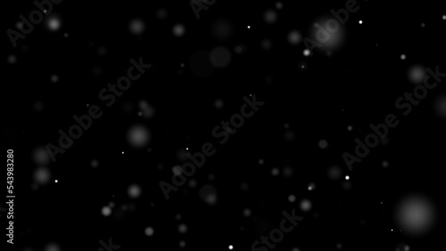 Bokeh Snow, Dust Blurry White and Grey Particle Copy Space Illustration Background.