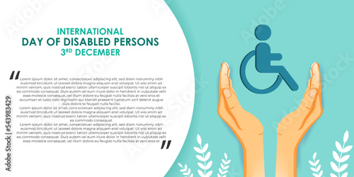 Vector illustration for International Day of Disabled Persons