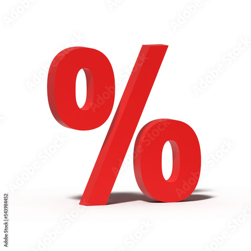 Percent Discount 3d Sign on White Background, Special Offer % Discount Tag, Sale Up to Percent Off, Sale Symbol, Special Offer Label.