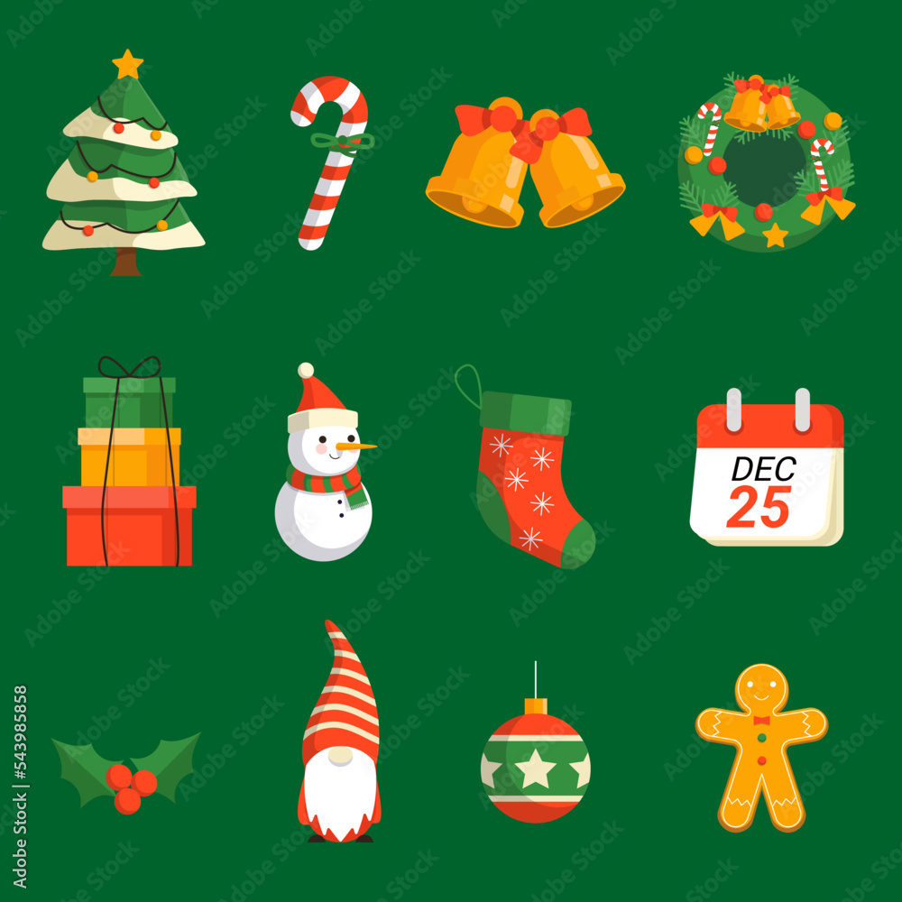 Fototapeta premium set of christmas graphic element