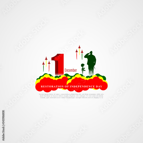 Vector illustration of happy Portgual independence day