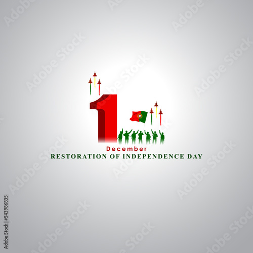 Vector illustration of happy Portgual independence day