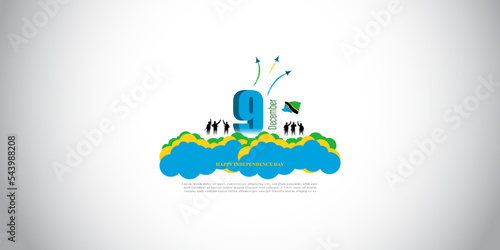 Vector illustration of happy Tanzania independence day