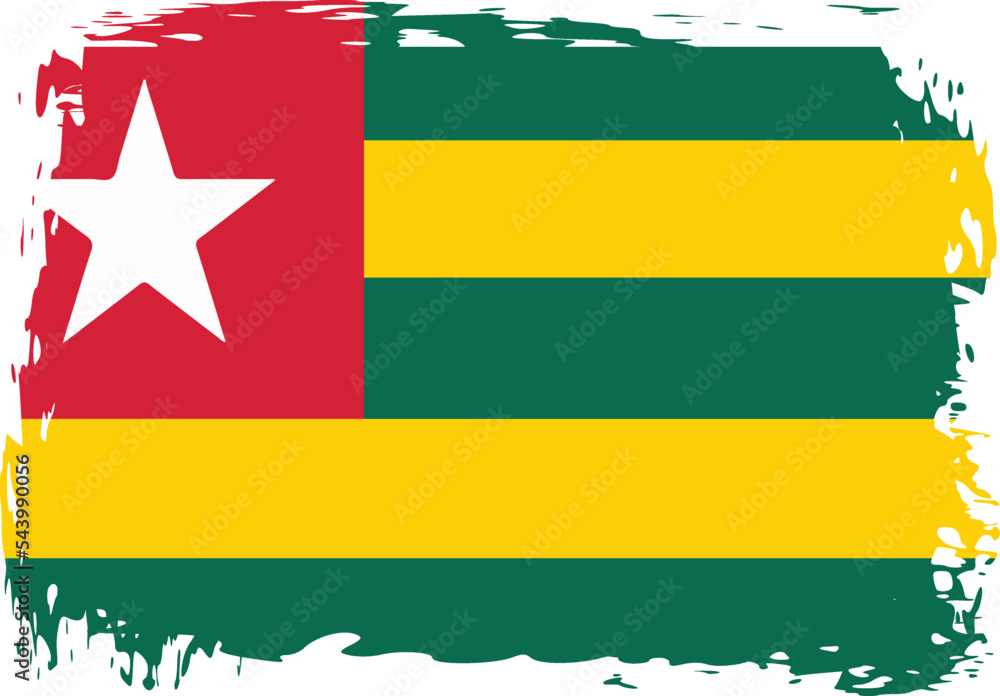Grunge Togo flag.flag of Togo,banner vector illustration. Vector illustration eps10. Grunge Togo flag.flag of Togo,banner vector illustration. Vector illustration eps10.