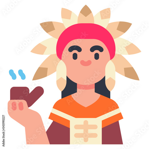 indigenous flat icon