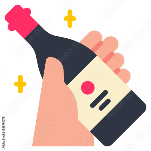 wine flat icon