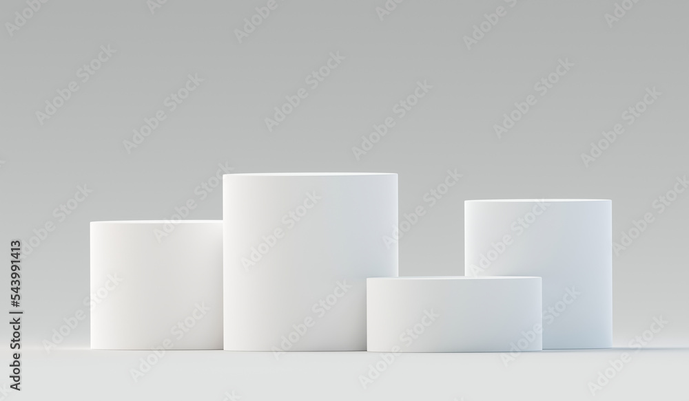 White podium product stand on pedestal 3d background platform of empty geometric stage show display backdrop scene or minimal studio presentation template and blank advertising cosmetic mockup banner. White podium product stand on pedestal 3d background platform of empty geometric stage show display backdrop scene or minimal studio presentation template and blank advertising cosmetic mockup banner.