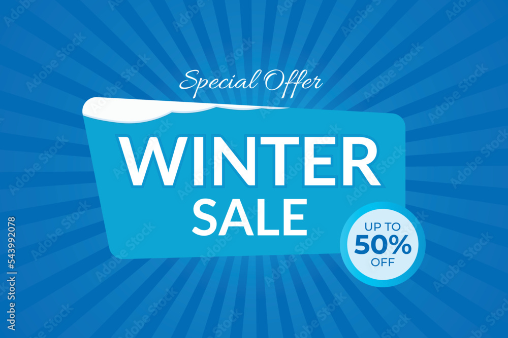 Special winter sale banner design background Special winter sale banner design background