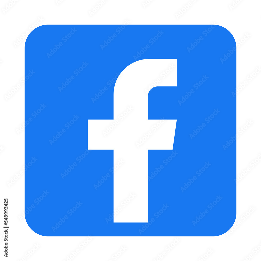 facebook logo icon transparent png Stock Illustration | Adobe Stock