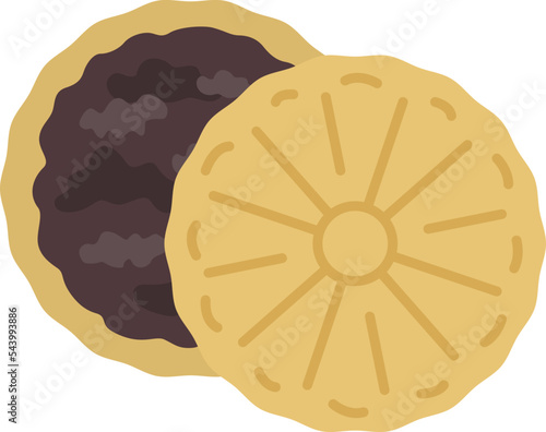 和菓子の「もなか」の中身のイラスト