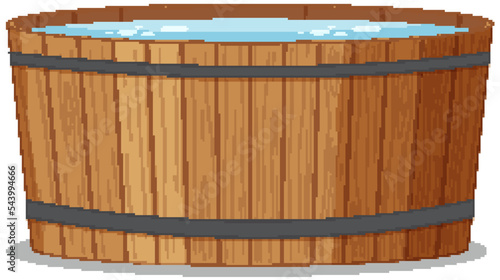 Wooden hot tub spa