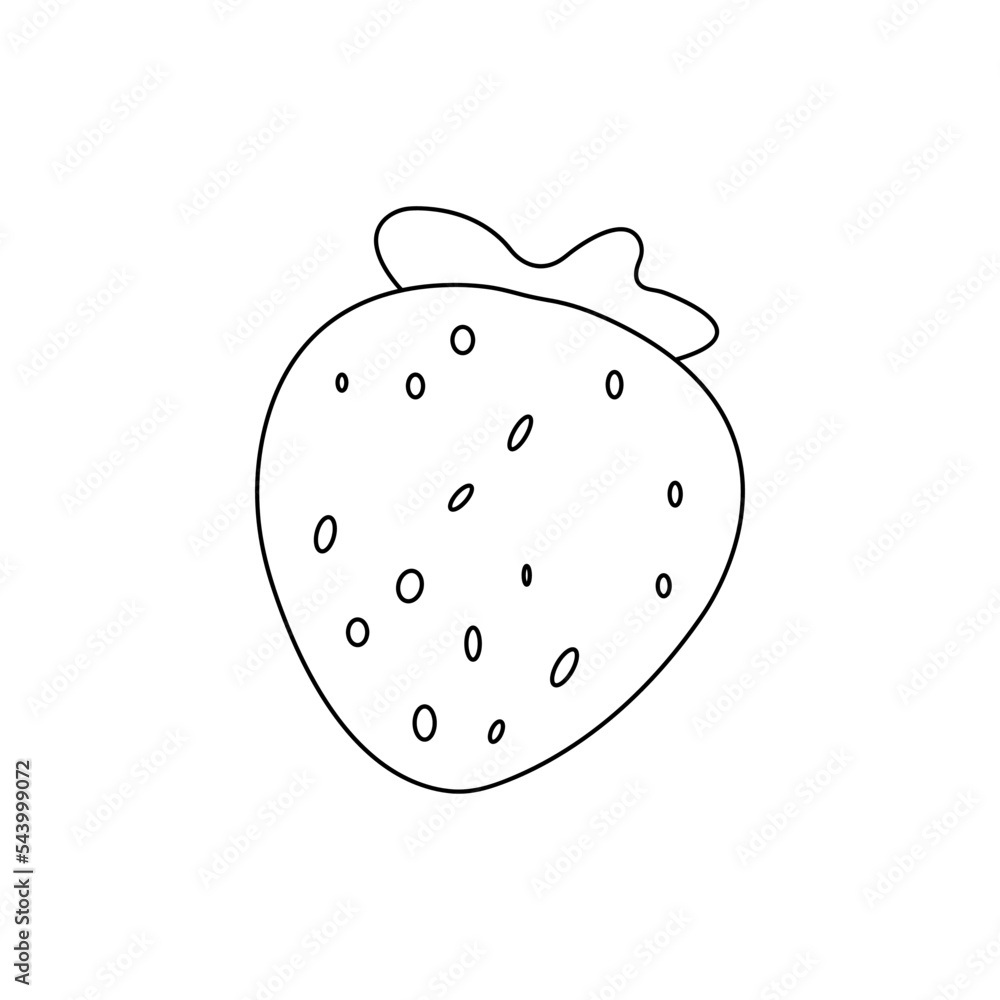 Strawberry red summer fruit, white background. Vector graphic illustration.
Strawberry red summer fruit, white background. Vector graphic illustration.