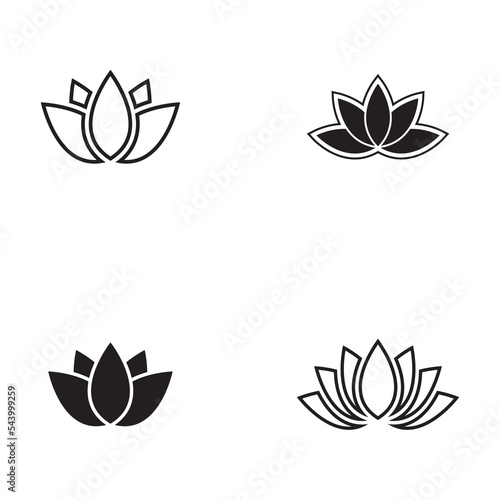 Beauty Vector lotus flowers design logo Template icon
