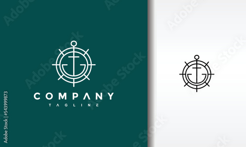 ship rudder anchor logo