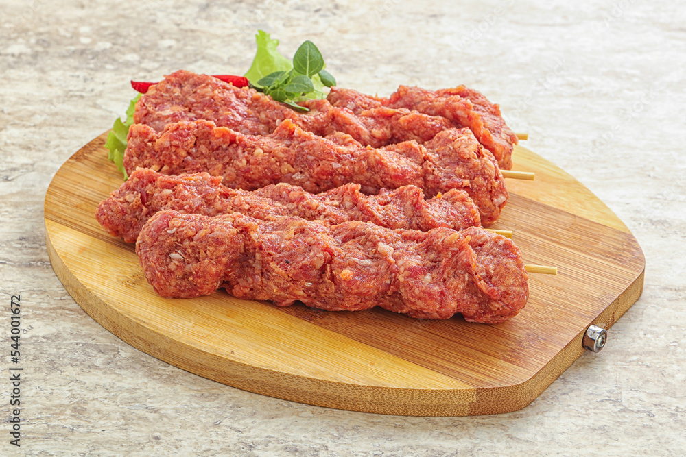 Raw beef kebab minced meat Raw beef kebab minced meat
