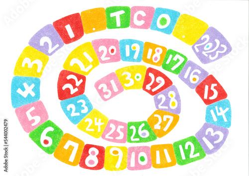 ２０２３年カラフルうずまきカレンダー（１０月）	