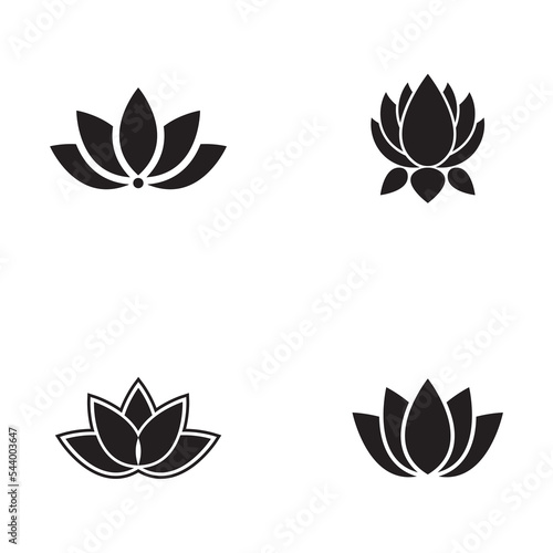 Beauty Vector lotus flowers design logo Template icon