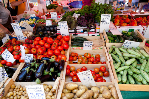 Food market in Ajaccio Corsica