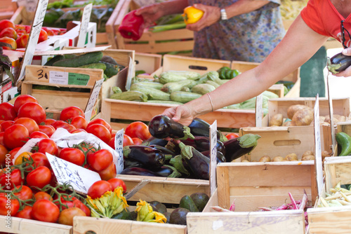 Food market in Ajaccio Corsica
