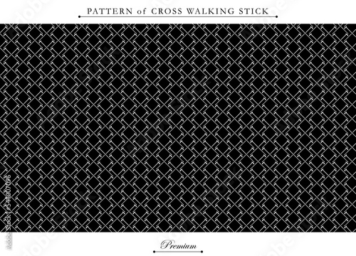 Cross of walking stick pattern. Fit for background, banner, flyer, ppt template background, advertising, apparel, bandana, fabrique, texture. Vector eps 10. photo